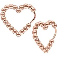 Wildcat Paar Ohrhänger Heart Bubble Hoops - Roségold, Chirurgenstahl 316L - wasserfest, langlebig, hautverträglich