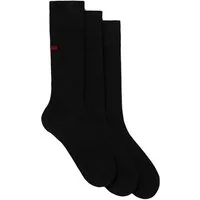 HUGO Businesssocken 3P RS UNI CC (Packung, 3-Paar, 3er Pack) mit kontrastfarbenen HUGO Logo-Schriftzug
