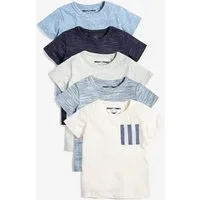 Next T-Shirt T-Shirts in Strukturoptik im 5-Pack (5-tlg)