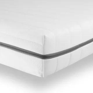 Sleepneo Wendematratze, Weiß, Textil, H2 + H3, Füllung: Polyester, 200x200 cm, Hergestellt in Deutschland, Medizinisch getestet, Oeko-Tex® Standard 100, aktive Schulterzone, atmungsaktiv, Bezug abnehmbar/waschbar, rundum abnehmbar, für verstellbare L
