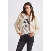 STREET ONE STUDIO Fellimitatjacke mit Tunnelzug am Saum
