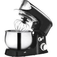 ADLER EUROPE Küchenmaschine AD 4226b, 1200 W, 3 l Schüssel, Knetmaschine, Planetarisches Rührwerk, Knethaken, Schneebesen, Schwarz