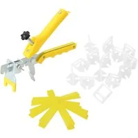 vidaXL Nivelliersystem Fliesen-Nivelliersystem 250 Keile 500 Clips 1,5 mm