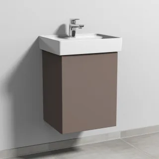Sanipa 3way Waschtischunterbau zu Villeroy & Boch Collaro Waschtisch mit 1 Tür, Taupe-Matt SP8311T
