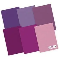 itenga Bastelkartonpapier itenga Tonpapier - A4 130 g/qm 24 Blatt - Lila und Pinktöne 6 Farben j