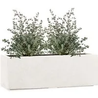 Pflanzwerk® Pflanzkübel TUB Frostbeständiger Fensterbank Premium Blumenkübel mit Lotus-Effekt, Fiberglas - Handgefertigt - Rechteckig – Frostbeständig
