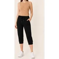 R-CAMP Caprihose Jogginghose Damen kurze Hose 3/4 kurze Sporthose (1-tlg., Freizeithosen für Frauen) Baumwolle, Atmungsaktiv, Elastisch