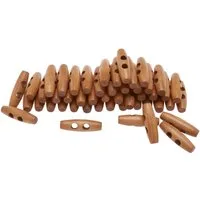 VBS XXL Knopf Holz-Knebelknöpfe, 50 Stück
