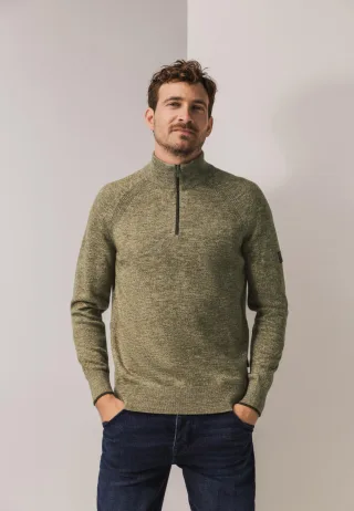 State of Art - Pullover mit stehkragen weiß - Gr. - XXL