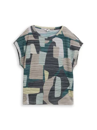 Tom Tailor - T-Shirt mit Muster - Gr. - S
