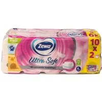 ZEWA Toilettenpapier Ultra Soft (20-St), 4-lagig, mit Strohanteil und Prägung, 150 Blatt/Rolle