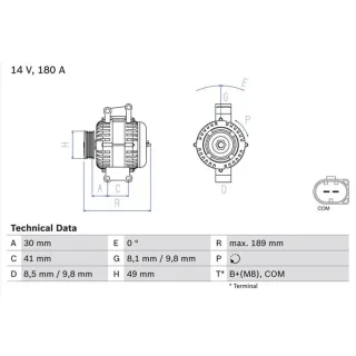 Bosch Lichtmaschine 180A BMW 1er 3er 5er
