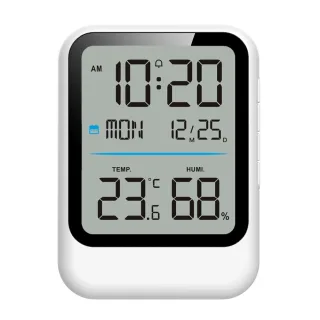 8007C Multifunctional Digital Alarm Clock with Large LCD Display Temperature Humidity Monitor Alarm Clock Calendar for B