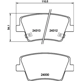 Hella Bremsbel?ge hinten Hyundai Santa Fe 4 8DB355040-041