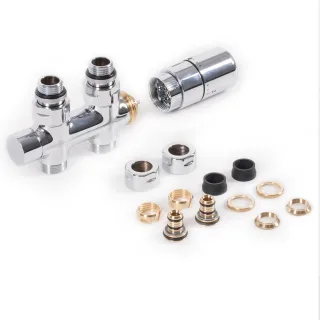 Terma Set Thermostat Verbunddurchgangsventil 50mm CYLINDER GZ 1/2"-Ø16x2, Ø15 links, WRZT5G3-CR, C WRZT5G3-CR