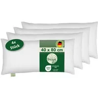 Dreamstar Microfaserkissen Kopfkissen Dekokissen - einzeln, 2er & 4er Set - 80x80 & 40x80 cm, Füllung: Faserfüllung, Seitenschläfer, Rückenschläfer, Bauchschläfer, Set, waschbar - allergikerfreundlich - entwickelt in Deutschland