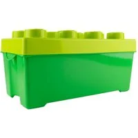 LEGO® LEGO® Aufbewahrungsbox Grün Mittelgroß mit Deckel Stapelbar - Menge 1x Spielbausteine, (Bausteine, 1 St., Kreativ-Set), Made in Europe