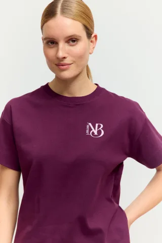 THE FASHION PEOPLE - Heavy T-Shirt print Mindset burgundy print - Gr. - S
