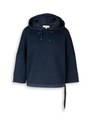 Tom Tailor - Hoodie Sweatshirt aus Scuba sky captain blue - Gr. - XS