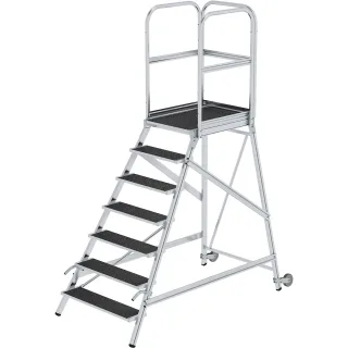 Munk Podesttreppe einseitig begehbar mit Rollen & Griffen Korrundbesch. R13 - 055107