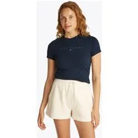 Tommy Jeans Curve T-Shirt TJW SLIM TONAL LINEAR TEE EXT in Großen Größen, Logodruck, Figurbetont