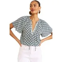 Love & Roses Paillettenshirt Love & Roses Kurzarmbluse mit Pailletten, Regular (1-tlg)