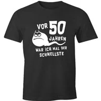 MoonWorks Print-Shirt Herren T-Shirt 50. Geburtstag lustiger Spruch Geschenk für Männer Sperma Spermium MoonWorks® mit Print