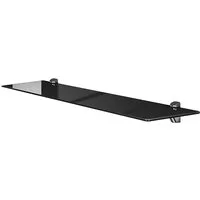 einfachgutemoebel Waschtisch-Set Glasregal aus Sicherheitsglas ESG schwarz 80cm, (Glasregal, 1-St., Glasregal)
