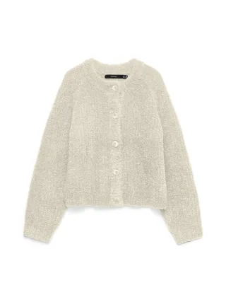VERO MODA - VMCARMEN LS O-NECK CARDIGAN Birch - Gr. - XL