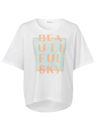 eiszeit - T-Shirt Rundhals 1/2 Arm Motiv Druck white multicolor - Gr. - 48