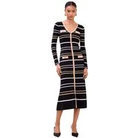 LIPSY Midikleid Lipsy Strickkleid mit V-Ausschnitt (1-tlg)