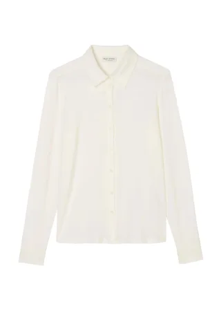 Marc OPolo Casual - Jersey-Bluse weiß/beige - Gr. - XL