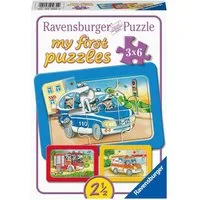 Ravensburger Puzzle Ravensburger Kinderpuzzle - Tiere im Einsatz - 3x6 Teile..., Puzzleteile