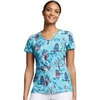 Dickies Funktionsbluse Bunt bedruckter Damen Kasack "Faultier im Winter" Kasack mit Motiv