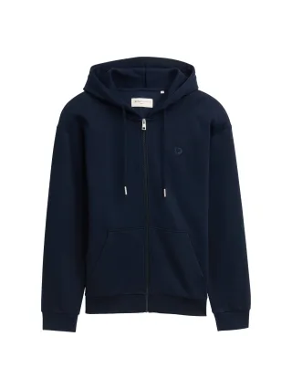 Denim Tom Tailor - Hoodie Sweatjacke mit Logo-Print sky captain blue - Gr. - M