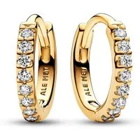 Pandora Paar Creolen 263015C01, für Damen Funkelnde Umarmung Goldfarben