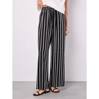 Apricot Palazzohose Gestreifte Hose (1-tlg) mit weitem Bein