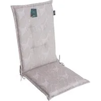 LILENO HOME Hochlehnerauflage Gartenstuhl Auflage, bequeme Sitzauflage für Gartenmöbel, Stuhlkissen, (1 St., 1er Set), Polsterauflage Blätter Grau, Sitzpolster für Klappstühle