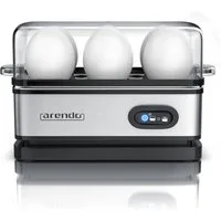 Arendo Eierkocher 6-fach, Edelstahl, frei wählbarer Härtegrad, mit Warmhaltefunktion, Anzahl Eier: 6 St., 400 W, Kipp-Funktionsschalter mit Indikationsleuchte, für bis zu 6 Eier