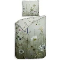 Heckett and Lane Bettwäsche Heckett & Lane Satin Bettwäsche 135x200 Tane multi Wiesenblumen Gräser, Mako-Satin, 2 teilig, für den Sommer und Winter