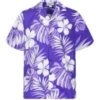 Pacific Legend Hawaiihemd "Palmenblätter" Herren Kurzarm Baumwolle Kokosknöpfe Original Hawaii
