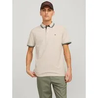 Jack & Jones Poloshirt JJEPAULOS Poloshirt mit klassischem Kragen und figurbetonter Form Logostickerei, modisch, schmal, Baumwolle, Polokragen
