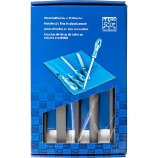 PFERD TOOLS Werkstattfeilen-Set WRU 5-tlg. in Rolltasche Hieb 1 für grobe Zerspanung, Schruppen - 11801541