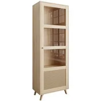 Lookway Standvitrine VIENNA 1D mit Wiener Geflechtimitation