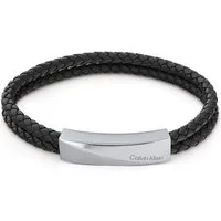 Calvin Klein Lederarmband Schmuck Edelstahl Armschmuck Lederarmband Wickelarmband