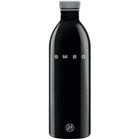 Smeg Trinkflasche WBF02BL Edelstahlflasche 1 Liter Fassungsvermögen schwarz