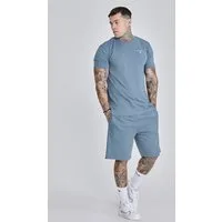 Siksilk T-Shirt & Shorts SikSilk Herren Graues T-Shirt und Shorts Set