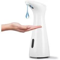 SinLaw Seifenspender Automatischer Seifenspender, wasserdicht, automatische Erkennung, 200 ml, mit Infrarotsensor, wasserdicht nach IPX6