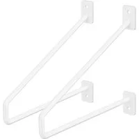 ML-DESIGN Wandregalhalter Regalhalterung Winkel Halterung für Regale & Konsolen Regalträger, 2-tlg., Regalstütze Haarnadel 2er Set solide Regalwinkel Industrial Metall