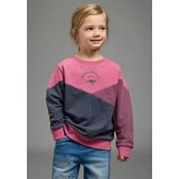 KangaROOS Sweatshirt Colorblocking für kleine Mädchen Langarm, hüftlang, lockere Passform, mit Logodruck